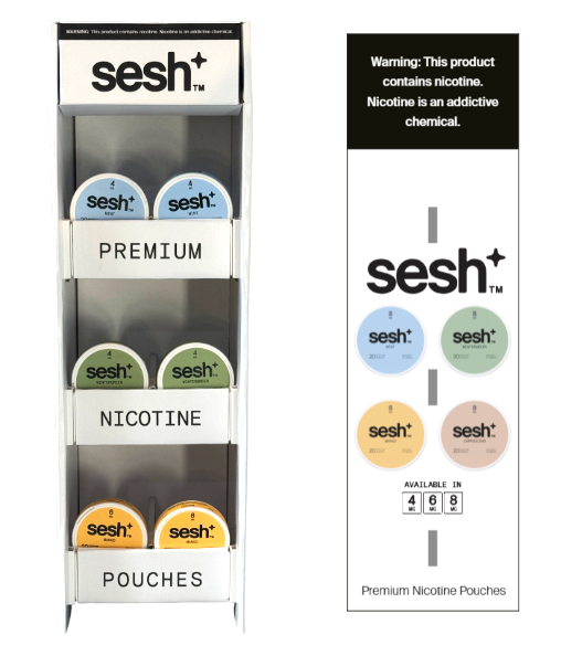 Sesh+ 6-facing Cardboard Display - Flavor